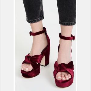 Astor Mallorca Platform Sandals Burgundy size 7.5 purchased from Shopbop